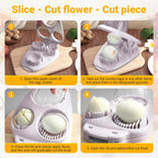 Egg Slicer and Grape Slicer for Fruit Salad, 4 Slicing Modes Slicer, Stainless Steel, Easy Grape and Tomato Slicing, for Egg, Grape, Strawberry,Cherry,Tomato,Send Goods From Local Warehouse