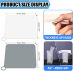 Yinkin 6 Pcs Drain Covers to Keep Bugs Out Silicone Shower Floor Tub Stoppers Bathtub Drain Stoppers Sewer Anti-Odor Mats Deodorizing Plugs for Bathroom(4.72 x 4.72 Inch,Square,Grey and White)