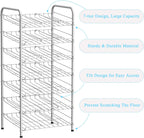 Vrisa Can Organizer for Pantry 7-tier Can Organizer Can Good Organizer for Pantry Shelf Holds up to 84 Cans Can Rack Dispenser for Pantry, Kitchen, Cabinet Silver