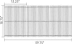 Kalomo Grill Grates Parts for Weber Genesis Grill 66803, 66096, Weber Genesis II E-610, Genesis II LX E-640 S-640, CSE-315, CSS-315, 18”Stainless Steel Grids BBQ Gas Grill Replacement Parts