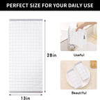 Homaxy 100% Cotton Terry Kitchen Towels(Mixed Color, 13 x 28 Inches), Checkered Designed, Soft and Super Absorbent Dish Towels, 4 Pack