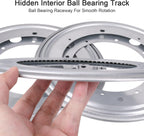 3Pack 9" Round Lazy Susan Hardware 5/16" Thick Lazy Susan Turntable Bearing Plate 750lbs Load Capacity Swivel Plate Base, Lazy Susan Turntable Base for Rotating Table, Serving Tray, Kitchen, Silver