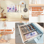 Watercolor Flowers Dish Drying Mat for Kitchen Counter Microfiber Absorbent Dish Kitchen Drying Mat Draining Reusable Washable for Dishes/Utensils/Counterto