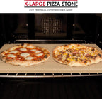 Unicook Extra Large Pizza Stone 24" x 12" x 0.6" for 36"/48" Ovens, Rectangular Baking Stone, Ideal for Baking Crispy Pizzas, Bread and Cookies, Weighs 12 lbs, Does Not Fit 30" Compact Ovens