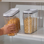 FreshKeeper Cereal Containers Storage Set, Airtight Food Storage Container with Lid 2.5L,2PCS BPA-FREE Plastic Pantry Organization Canisters for Rice Cereal Flour Sugar Dry Food in Kitchen…