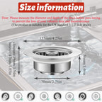 Kitchen Sink Drain Strainer，Upgraded 304 Stainless Steel 3 in 1 Pop-up Sink Drain Strainer Kitchen Drain Strainer Cover and Sink Stoppers Combo，Standard 3-1/2 in Hole
