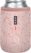Sok It CanSok Sleeve for Beer & Soda Insulated Neoprene Cover (Paisley Pink Cats, 12oz Can Sleeve)