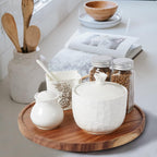 10-inch Acacia Wood Lazy Susan Organizers, ACIAZAAZ Lazy Susan Turntable for Cabinet, Kitchen Turntable Storage for Table, Countertop, Pantry