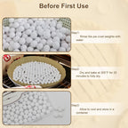 0.83LB Ceramic Pie Weights for Baking, Premium Natural Baking Beans，Reusable Ceramic Stoneware Suitable for Various Pies and Pastries