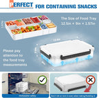 Chilled Portable Snackle Box Container with Reusable Ice Pack Bonus Insulated Bag 12 Compartment Divided Serving Tray Summer Beach Essentials for Charcuterie Snack Road Trip Picnic Keep Food Fresh