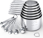 TILUCK Measuring Cups and Spoons Set, Stainless Steel Cups & Spoons,Coffee Scoop Spoon, Kitchen Gadgets for Cooking & Baking (13)