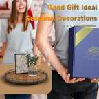 Farmhouse Oak 18" Lazy Susan Turntable Organizer for Cabinet, Round Wooden Lazy Susan Organization and Storage for Dining Table, Pantry, Kitchen, Countertop, Cupboard,Home Decor, Walnut Wood (18")