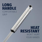 Zulay Kitchen Premium Stainless Steel Spider Skimmer 15.35” - Spider Kitchen Utensil with Premium Ergonomic Handles for Easy Use - Easy to Clean - Perfect for at Home Cooks & Chefs
