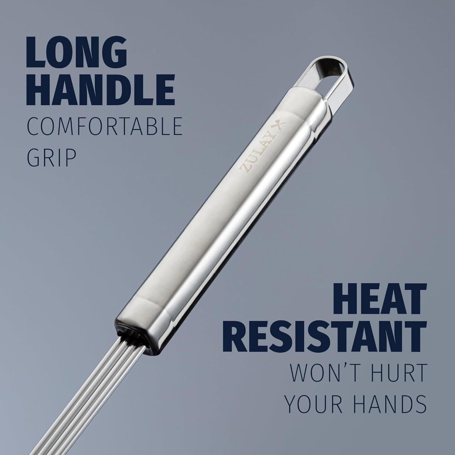 Zulay Kitchen Premium Stainless Steel Spider Skimmer 15.35” - Spider Kitchen Utensil with Premium Ergonomic Handles for Easy Use - Easy to Clean - Perfect for at Home Cooks & Chefs