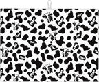 Black White Dish Drying Mat for Kitchen Counter 18"x24" Cow Print Dishes Pad Dish Drainer Rack Mats Microfiber Washable Absorbent Kitchen Decor