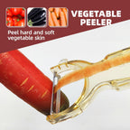 Trez Treamer 3-Pack Vegetable Peelers for Kitchen,Safe Veggie Peeler Set for Potato Apple Carrot Fruit Zucchini Cucumber Peeler Sharp Potatoes Peelers Bulk with Non-Slip Handle (3, Pink/Blue/Yellow)
