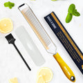 DESIGNED BY CHEFS ~ Premium Lemon Zester Grater With Perfectly Angled Teeth ~ Ideal for Citrus, Parmesan Cheese, Garlic, Vegetables and Fruits