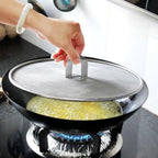 Antallcky 3 Pack Grease Splatter Screen for Frying Pan with Fold Flat Knob-Grease Splatter Guard Shield-No Cooking Oil Mess–No Burns–Ultra Fine Mesh Lids-Rust Free Stainless Steel- 9.8,11.5,13 Inch