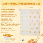 Reusable Beeswax Bread Bags & Food Wraps – Sustainable Kitchen Storage for Homemade Bread, Organic Cotton Bags for Fresh Food