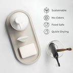 Selegna Diatomaceous Earth Stone Sink Tray - Quick Drying, Reversible Tray for Kitchen & Bathroom Countertop Organizer, Use as Bottle Drying Rack, Sink Caddy, Vanity Organizer, Sponge Holder