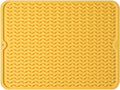 Silicone Dish Drying Mat for Multiple Usage,Easy clean,Eco-friendly,Heat-resistant Silicone Mat for Kitchen Counter or Sink,Refrigerator or drawer liner Yellow L 16 inches x 12 inches