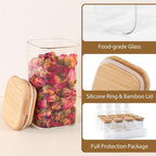 12 Pack 8 oz Square Glass Spice Jars with Lids and Labels – Airtight Small Spice Containers Set, Clear Glass Storage Jars for Seasoning, Spices, Kitchen Pantry Organization