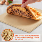 Pizza Stone for Oven and Grill, 12 Inch Square Baking Pan, Heavy Duty Small Cordierite Pizza Grilling Stone, Thermal Shock Resistant, Includes Durable Metal Scraper