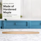Frieling Crafted in the USA Maple Rolling Pin - Classic French Rolling Pin - Tapered 1.5 x 20 Inch Wooden Roller for Baking - Dough Roller