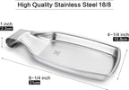 MSY BIGSUNNY Spoon Rest for Stove Top, 304 Stainless Steel Cooking Utensils Spatula Rest for Kitchen Counter, 2 Pack