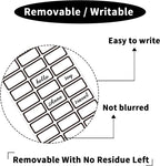 STARLIBOO Removable Labels, Blank Freezer Labels for Food Containers, 1x2 Inch Freezer Stickers, Freezer Labels to Write on/Waterproof Labels/Easy Peel Off (Black Border, 360 Labels)
