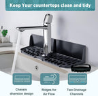 Kitchen Sink Splash Guard，Sink Draining Pad Behind Faucet，Faucet Mat for Kitchen Sink，Comes with a Silicone Brush for Cleaning Drying Mat for Countertop Protect