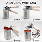 Zulay Kitchen Heavy Duty Stainless Steel Can Opener Manual with Bottle Opener - Rust Proof Manual Can Opener With Turn Knob & Comfy Soft Grip Handles - Cream