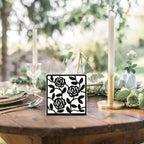 Resama Coffee Filter Paper Holder - Stylish Organizer with Rose Vine Pattern for Kitchen, Cafe, and Office - Decorative Storage Container in Black - Perfect for Home, Dining Room, and Outdoor Use