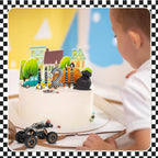 13 Pcs Racing Cars Themed Birthday Candles Black and White Race Number 2 Checkered Candle Cake Topper for Racing Car Party Decoration Supplies (Number 2)