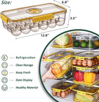 CottonColors Egg Holder for Fridge 18 Egg Container for Refrigerator Plastic Egg Organizer for Refrigerator Stackable Egg Storage With Lids for Timer(2 pack)