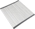 Ahyuan Roll up Dish Drying Rack Over The Sink Kitchen Roll up Sink Drying Rack Portable Dish Drainer Foldable Dish Drying Rack (Warm Gray, 20.5''X19.7'')