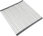 Ahyuan Roll up Dish Drying Rack Over The Sink Kitchen Roll up Sink Drying Rack Portable Dish Drainer Foldable Dish Drying Rack (Warm Gray, 20.5''X19.7'')