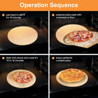 Small 12 inch Round Pizza Stone,for RV Camper Oven,Round baking stone Grill,Can make pizza, bread, pies,BBQ, Durable and Safe, Give away Plastic Scraper