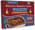 Electric Roaster Liners 34x18 Inch, 20 Pack Disposable Roaster Liners Fits 16-22 Qt Roasters, Heat-Resistant Roasting Oven Cooking Bags for Easy Cleanup
