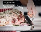 Misen Stainless Steel Roasting Pan with Handles - Versatile 5-Ply Design, Easy Grip Handles, Multi-Functional Cooking, Ideal for Baking, Searing, & Roasting, Superior Heat Conduction, Premium - 18"