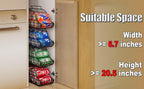 Sonyabecca 6-Pack Can Storage Organizer Pantry, Stackable Kitchen Canned Food Holder With Handles, Can Organizer For Pantry Countertop Cabinet, Beverage Drink Pop Soda Can Dispenser Patent Pending