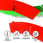 2 Pack Adjustable Silicone Crust Shield, BPA-free Pie Crust Protector Cover Kitchen Tool for Baking Pizza, Fit 8-10.7 Inch Pies - Dishwasher Safe (Red)