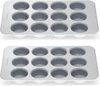 Caraway Non-Stick Ceramic 12-Cup Muffin Pan Duo - Naturally Slick Ceramic Coating - Non-Toxic, PTFE & PFOA Free - Perfect for Cupcakes, Muffins, and More - White
