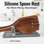 Silicone Utensil Rest with Drip Pad for Multiple Utensils, Heat-Resistant, BPA-Free Spoon Rest & Spoon Holder for Stove Top, Kitchen Utensil Holder for Spoons, Ladles, Tongs & More - by Zulay