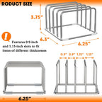 304 Stainless Steel Cutting Board Organizer Rack – Rustproof Compact 4-Slot Holder for Thin Cutting Boards and Plates – Premium Kitchen Storage Solution for Countertops and Cabinets