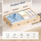 DIMJ Drawer Organizer Clothes - 20 Pack Closet Drawer Organizer Bins for Baby Clothes Storage, Fabric Dresser Organizer for Nursery Bedroom, Foldable Small Drawer Dividers for Underwear Socks