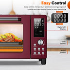 Nuwave Bravo Pro Smart Air Fryer Toaster Oven Combo, 12-in-1 Functions with Quicker & Even Crisp Technology, 1800W, 50-450°F, PFAS-Free, 21QT, Cinnamon