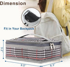 FlowFly Small Insulated Lunch box Portable Soft Bag Mini Cooler Thermal Meal Tote Kit with Handle for Work & School (W&B)
