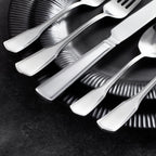 KINGSTONE 60-Piece Silverware Set, 18/10 Stainless Steel Flatware Set for 12, Tableware Cutlery Set, Utensil Sets for Home Restaurant, Mirror Finish, Dishwasher Safe