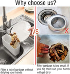 Sink Strainer Drain Basket Kitchen Sink Trash Food Catcher Waste Leftovers Garbage Strainer Faucet Hanging Triangle Over Corner Sink Trash Bag Strainer